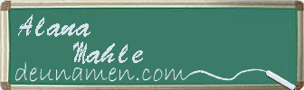 Alana Mahle Visitenkarte